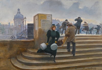 Milliner on the Pont des Arts by Jean Beraud